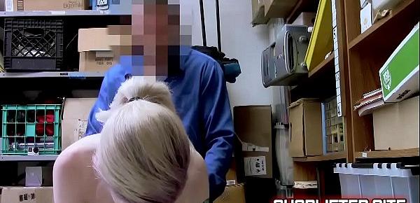  Teen Thief Forced To Fuck Officer In Backroom